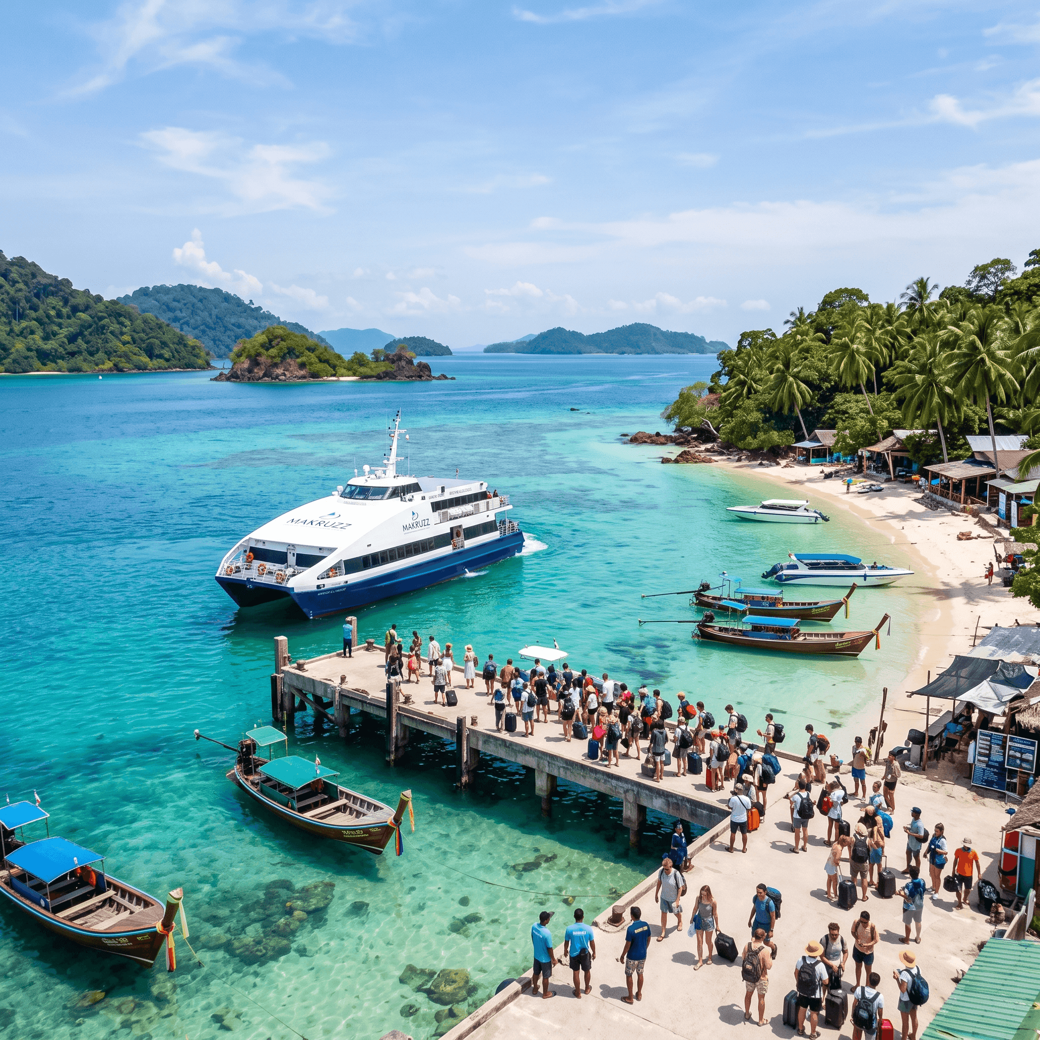 Private catamaran ferry cruise connecting Port Blair to Havelock and Neil Island